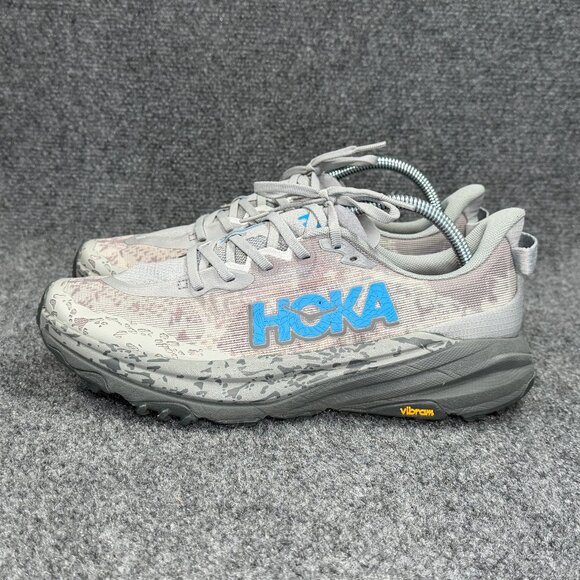 Hoka Speedgoat 6 Trail Running Shoes Men's Size 9 Gray Athletic Outdoor Sneakers - Picture 5 of 12